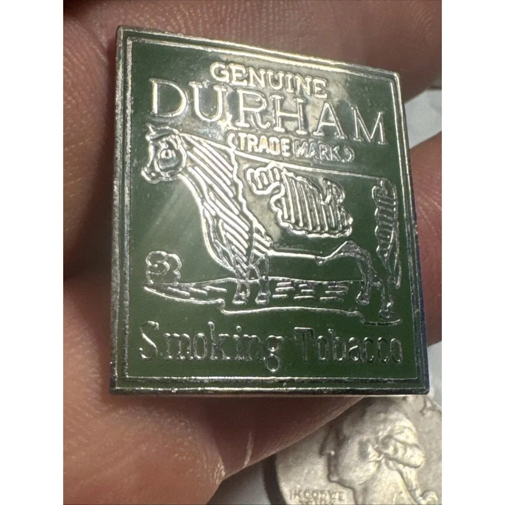 Old Vintage Durham Smoking Tobacco Hat Coat Lapel PIN Charm - Picture 8 of 8